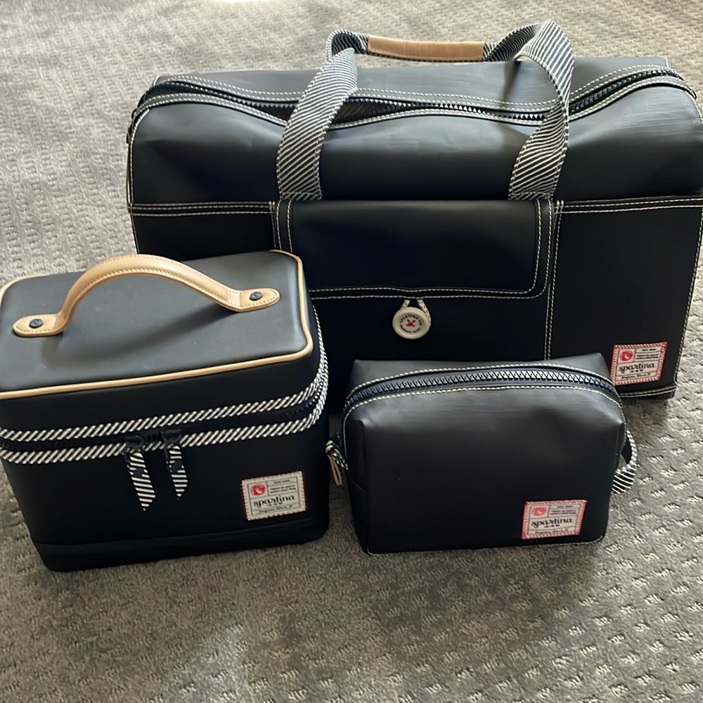 Duffel, toiletry bag and cosmetic bag